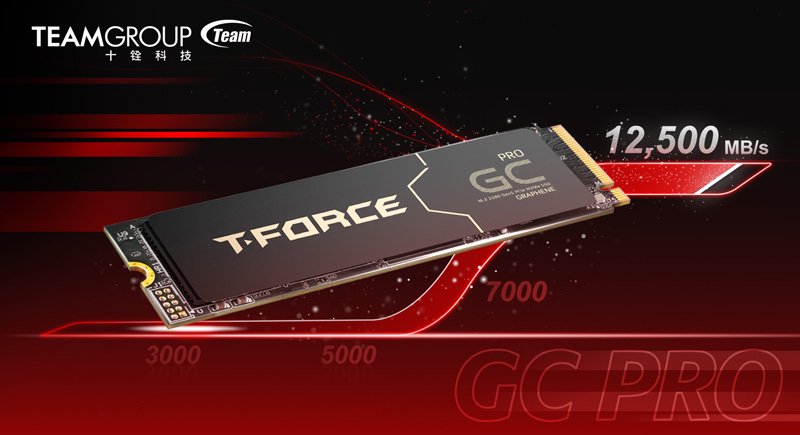 十铨推出 T-FORCE GC PRO PCIe 5.0 固态硬盘，顺序读写达 12.5/11 GB/s
