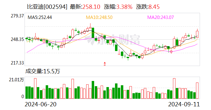 比亚迪高管及核心人员斥资逾3500万元增持公司股份