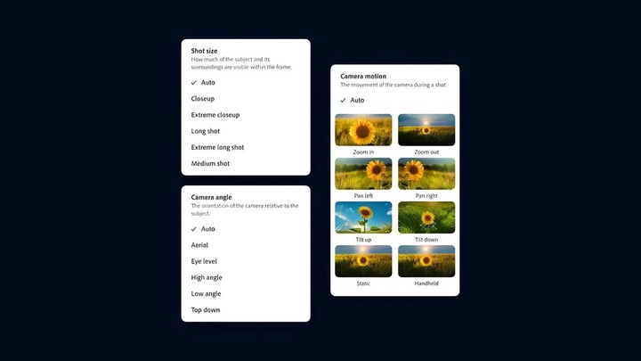 ▲ 相机控制选项（图片来源：Adobe）