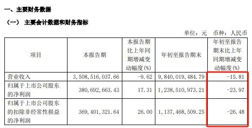 图为：璞泰来2024年三季报部分会计数据          