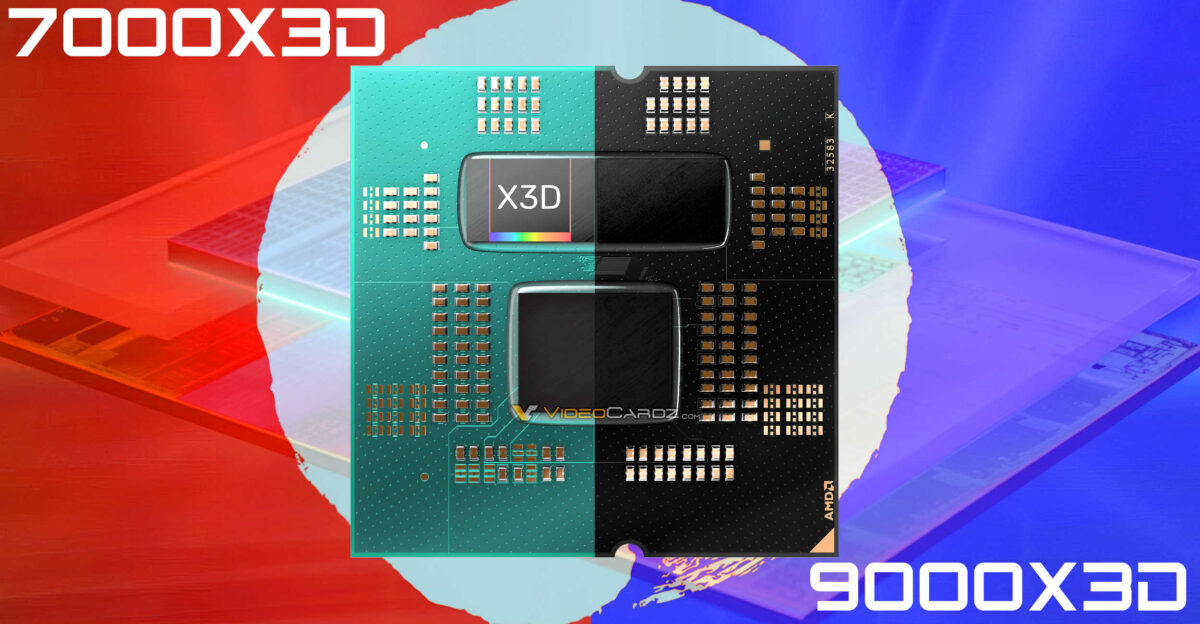 消息称 AMD 锐龙 9000X3D 处理器将颠倒 CCD 和 3D 缓存芯片，以改善散热效果