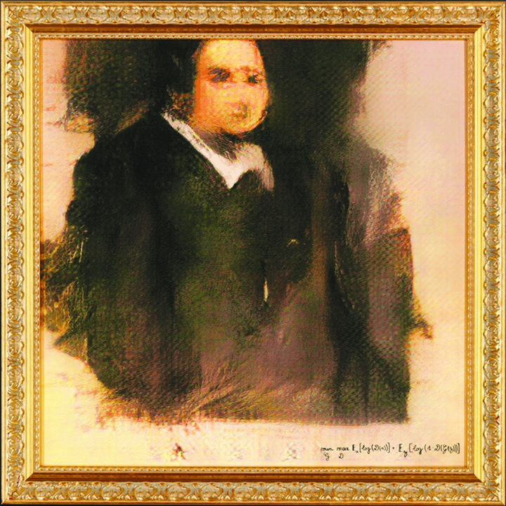 ▲艺术品「Portrait of Edmond de Belamy」. 图片来自：ResearchGate