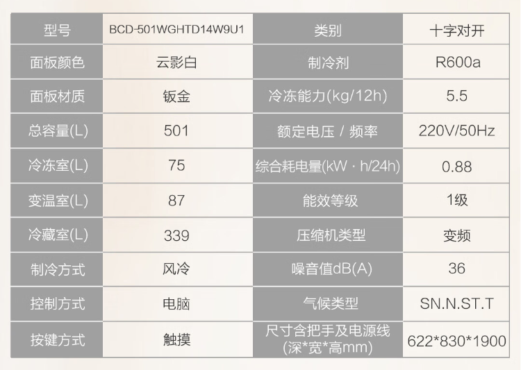 京东海尔 白巧嵌入式冰箱 501L新一级 EPP 超净干湿分储多重优惠 3793 元领 500 元券