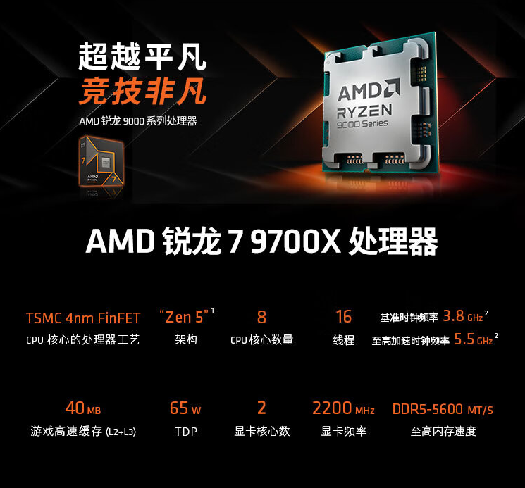 保修更长还优惠！AMD 锐龙7 9700X技嘉主板套装推荐