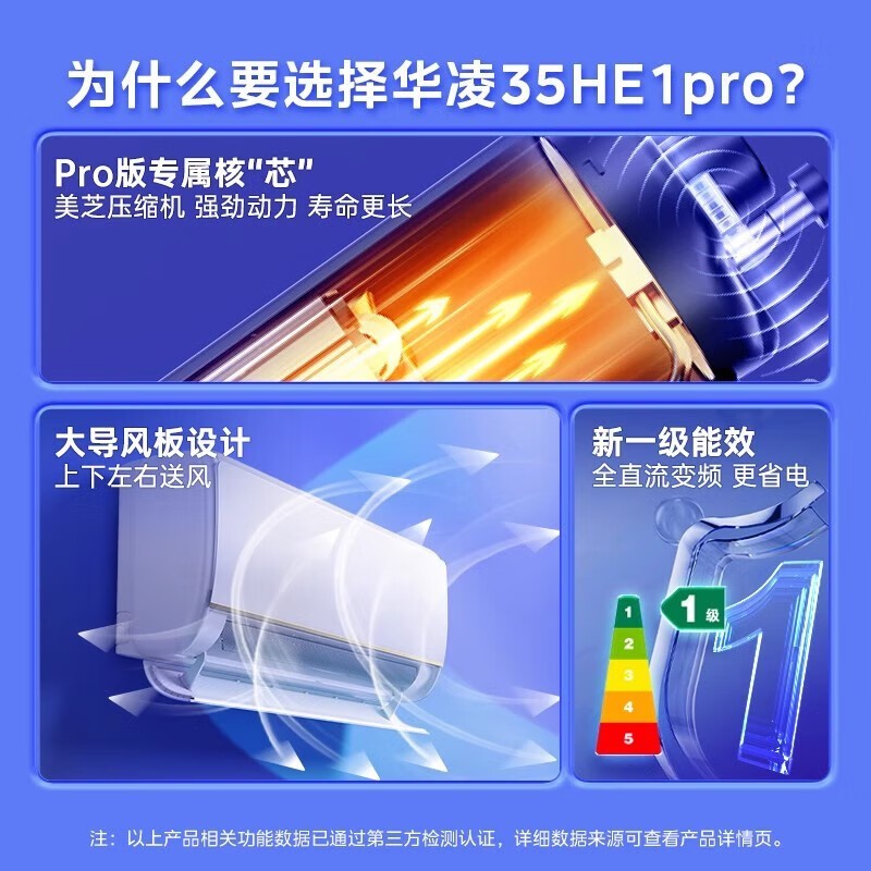 华凌空调新一级能效智能空调仅1588元 20年保修值得购买