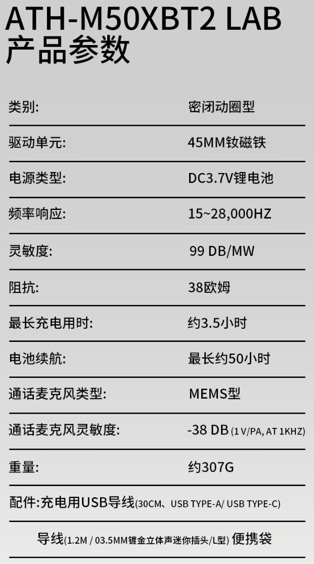 京东铁三角 M50x BT2 LAB 2024 特别限定色券后 1639 元领 120 元券