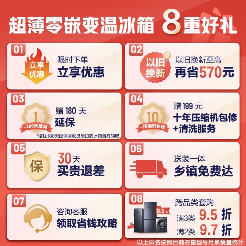 京东海信双开门冰箱优惠1711元 一级能效节能省心