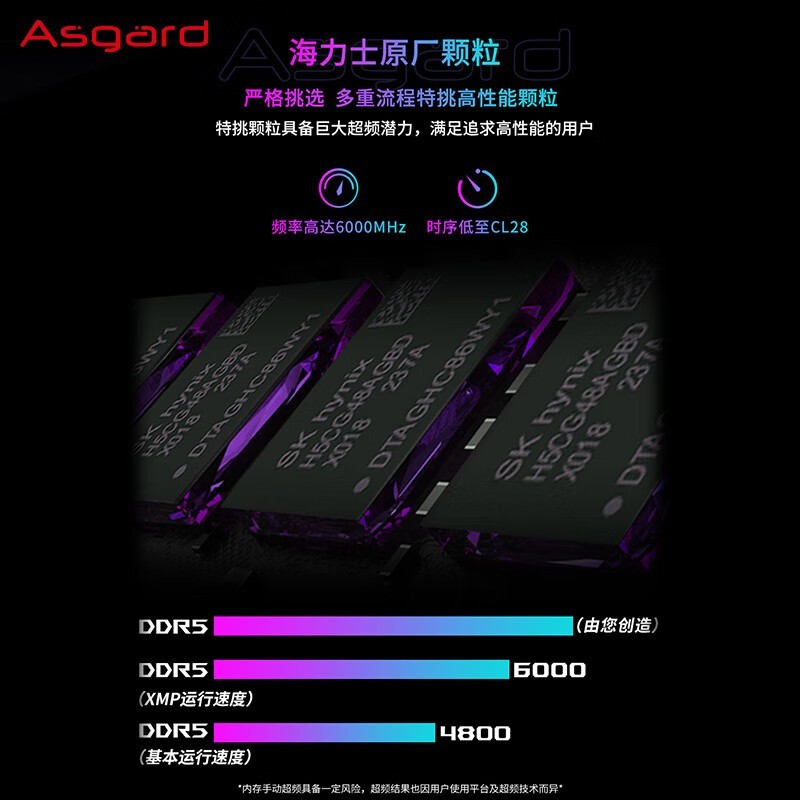 阿斯加特32GB DDR5台式机内存条839元抢购中 限时优惠！