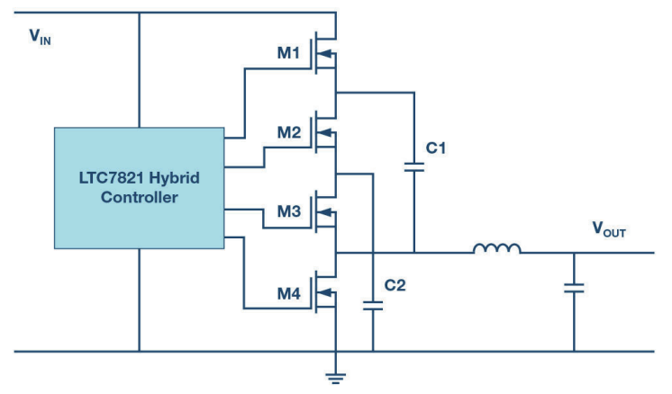 图3. 混合式降压转换器的电路设计