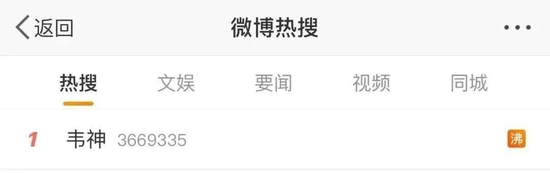 这则假新闻让韦东奕再次长时间高居热搜榜首