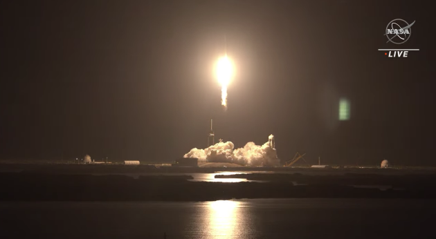 SpaceX使用一枚四手火箭将美意宇航员送往国际空间站
