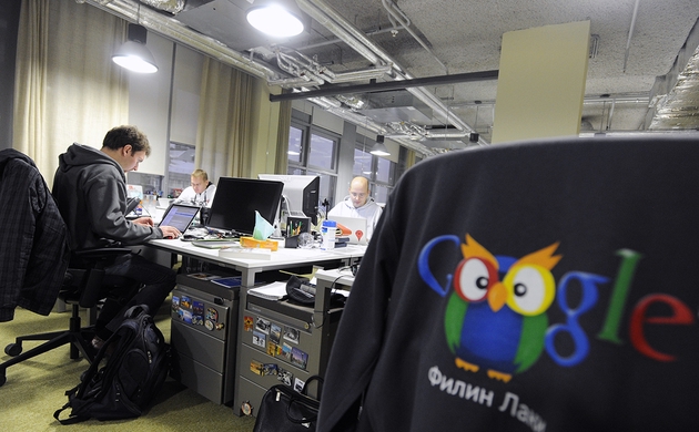 谷歌公司在俄罗斯设有的办公室。图片来源：塔斯社